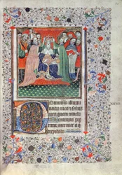 De kroning van David, uit het Plantagenet-psalter, Londen, ca. 1430-40